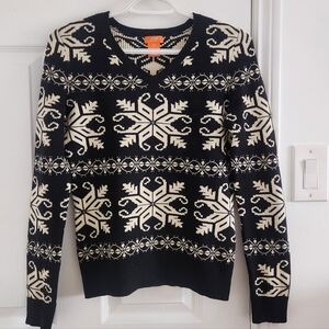 Joe Fresh Black and White V-Neck Sweater